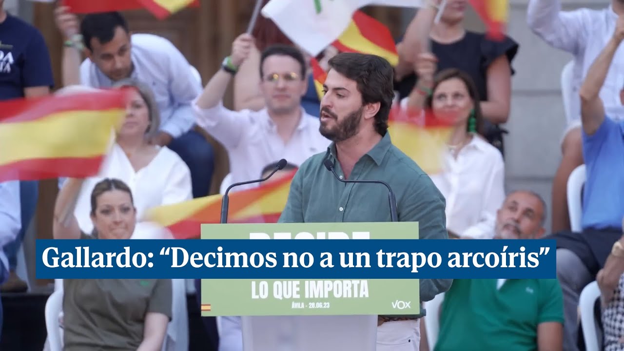 Juan García-Gallardo: “Decimos no a un trapo arcoíris”