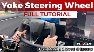 How to Install a Tesla Model 3 Highland Yoke Steering Wheel By #Yeslak ( Full tutorial)