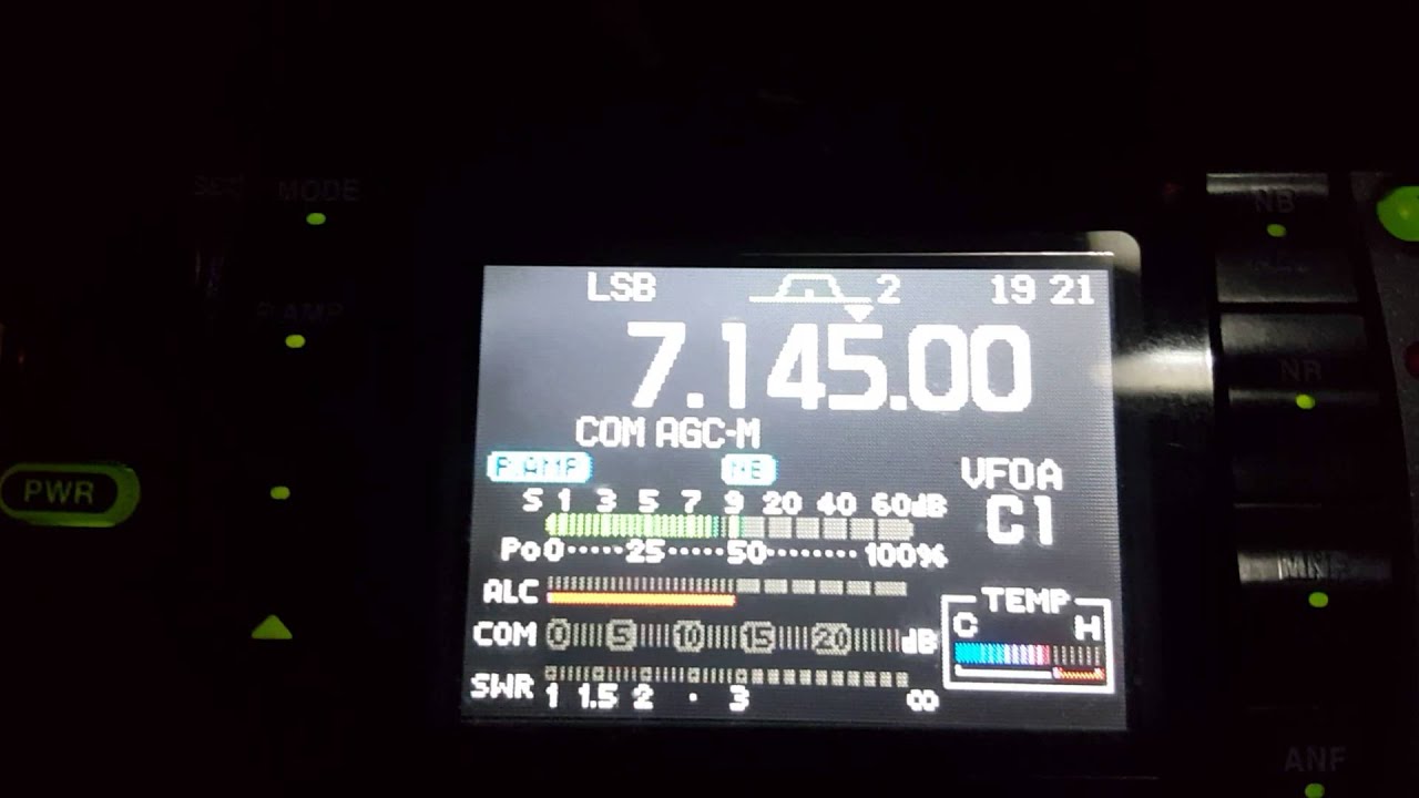 Contato com PY5AB em 40m do movel