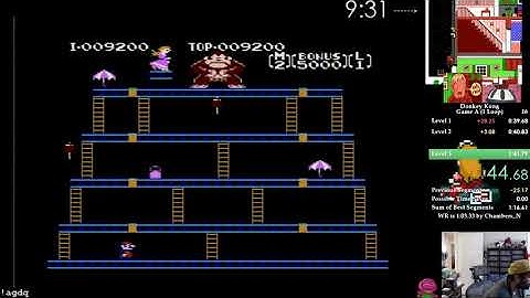 Donkey Kong Game A 1 Loop in 1:17