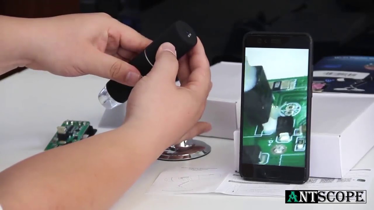 Microscope camera to phone with wifi connection - YouTube