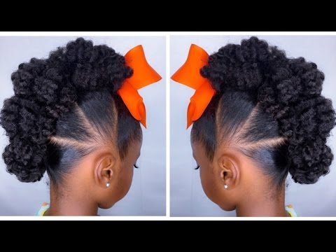 Textured Bun Hawk Tutorial Kids Natural Hairstyle Iamawog