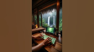 Zen Coding: AI Waterfall Keyboard Flow  #aicontentcreation