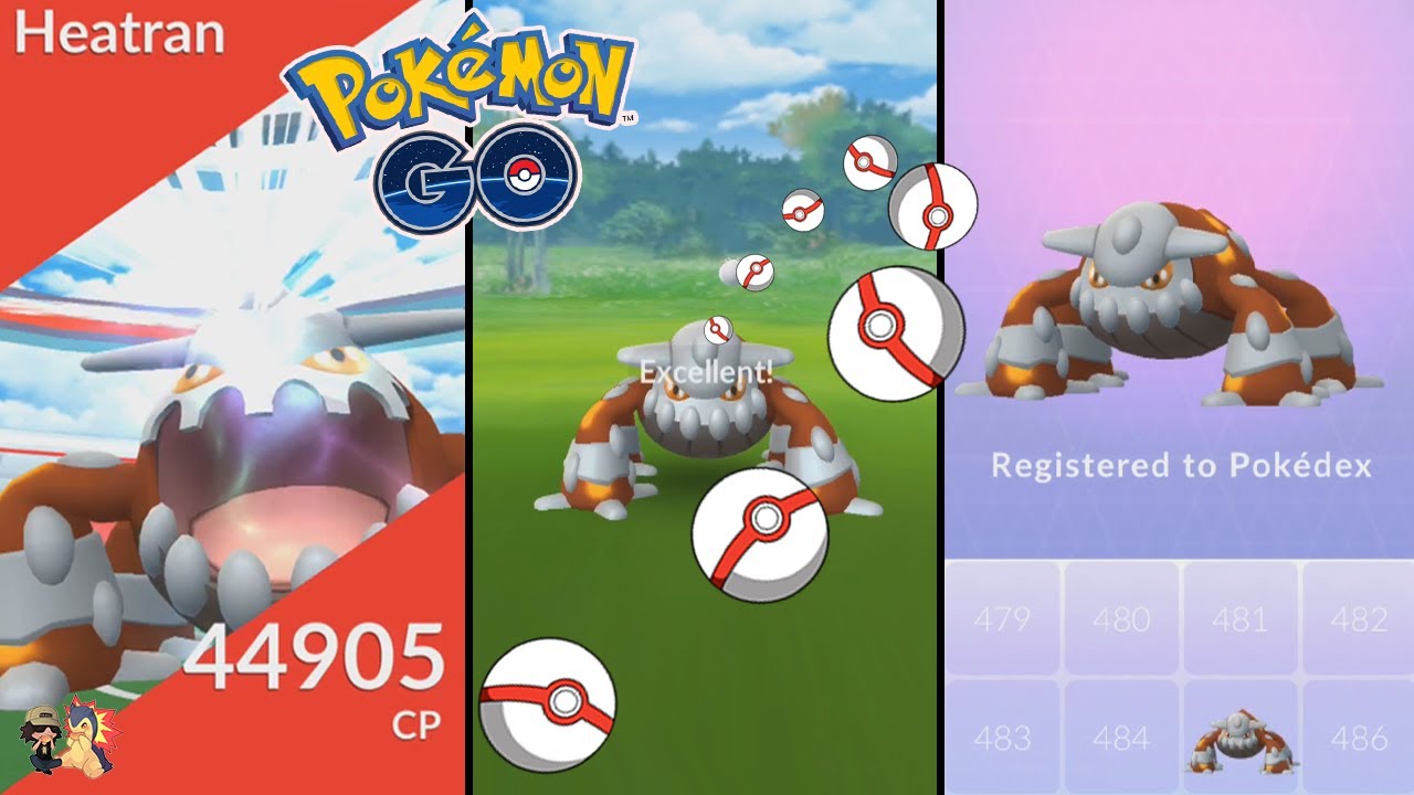 How To Catch Heatran With Excellent Throws In Pokemon Go 18 Throwing Tutorial Youtube