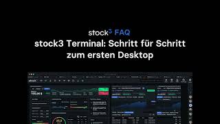 Stock3 Terminal Schritt Für Schritt Zum Ersten Desktop