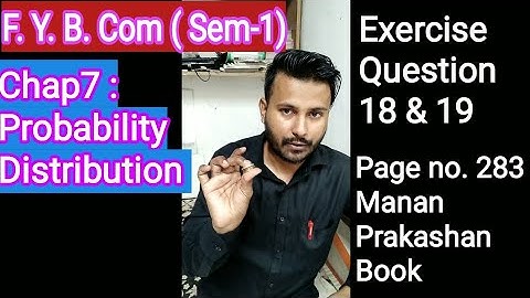 Part-10 Probability Distribution / F.Y.B.Com (sem-1) Maths by Ramesh Sir