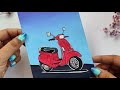 Easy scooter painting/illustration/art