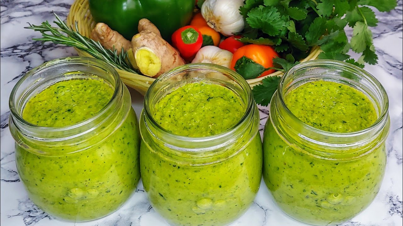 Marinade Verte || Green Seasoning ||Assaisonnement  Viandes, Poissons, Brochettes & Plats