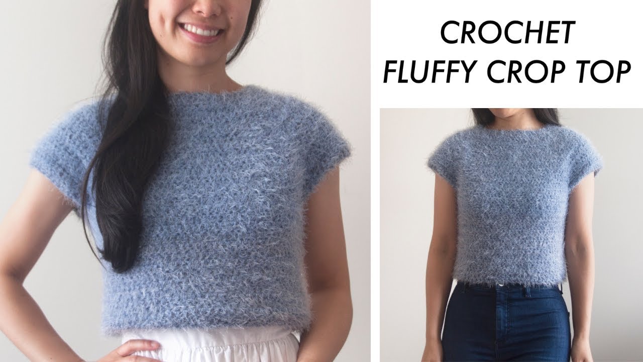 Crochet Fluffy Crop Top - Fuzzy Tee Crochet Tutorial
