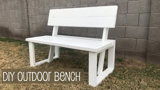 DIY Outdoor Bench with Back | Great Beginner Build