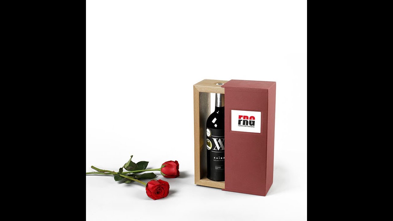 Cardboard Wine Box Packing Handmade Paper Purple Red Wine Boxes Wood