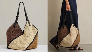 Crochet Raffia Puzzle Bag Tutorial | Inspired by Lale Bag Design