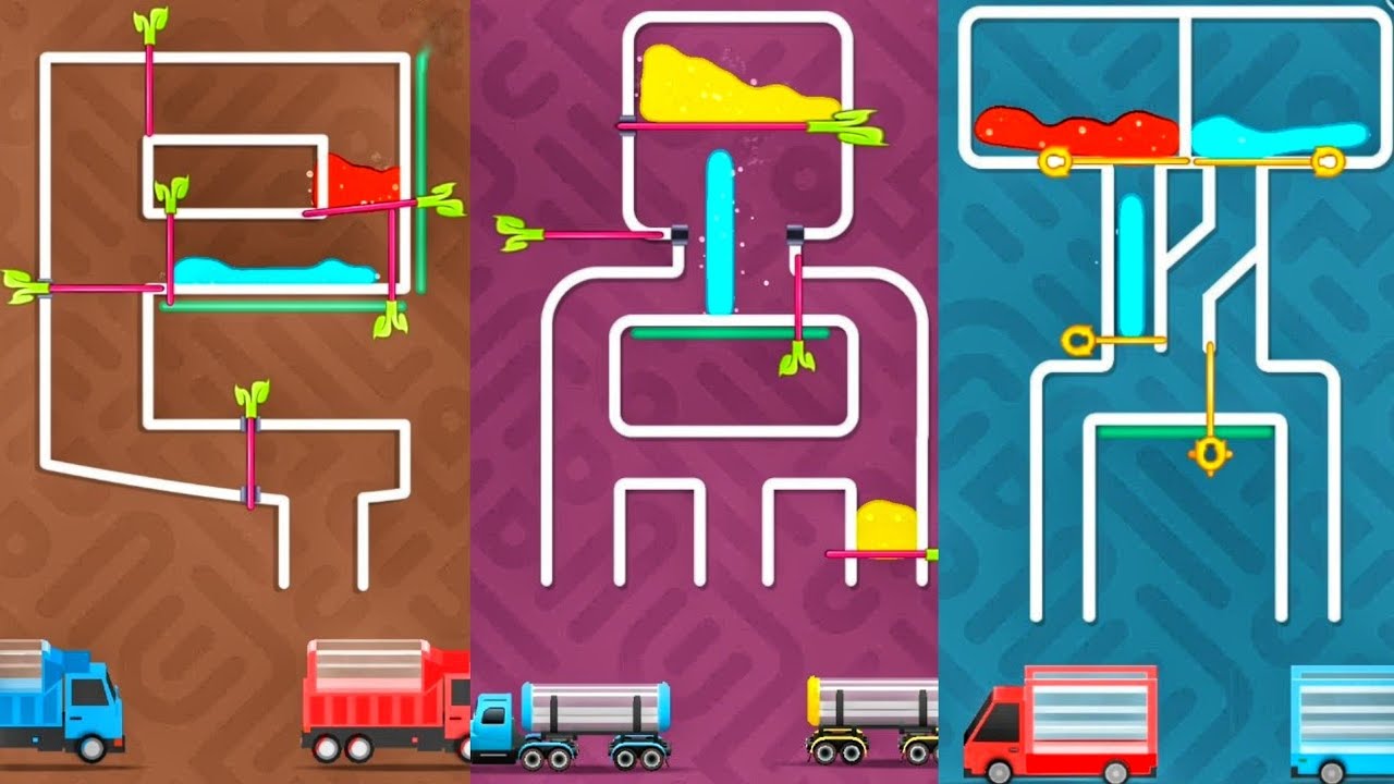 Color Fall Pin  Pull - Walkthrough Gameplay - ( Lvl 21 - 30 ) Solution Android