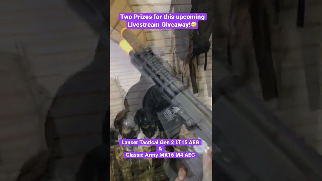 You can win TWO Airsoft Rifles?! 😱😍 