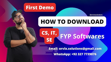 CS619 FYP Viva Preparation First Class How to Download Software