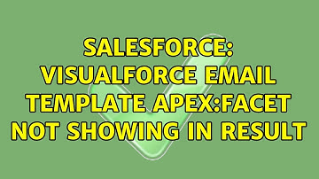 Salesforce: Visualforce Email Template apex:facet not showing in result