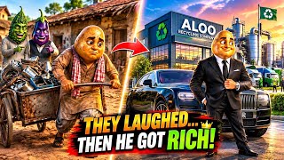 They Laughed at Poor Aloo… Then He Became a MILLIONAIRE! 💰 | Emotional Success Story #video 