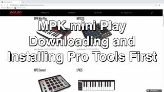 MPK mini Play - Downloading and Installing Pro Tools First