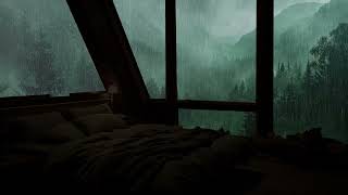 HEAVY RAIN at Night | Overcome Anxiety to Sleep Soundly with Powerful Rain, Wind & Thunderstorm