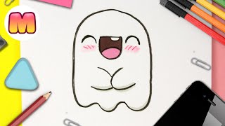 Como Dibujar Fantasma Kawaii Facil De Aprender Dibujos Kawaii Faciles Para Dibujar Halloween
