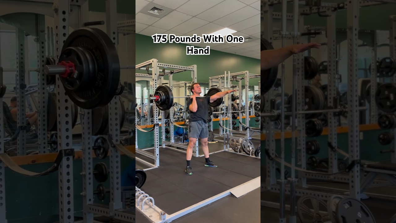 175 pound single arm clean and jerk 