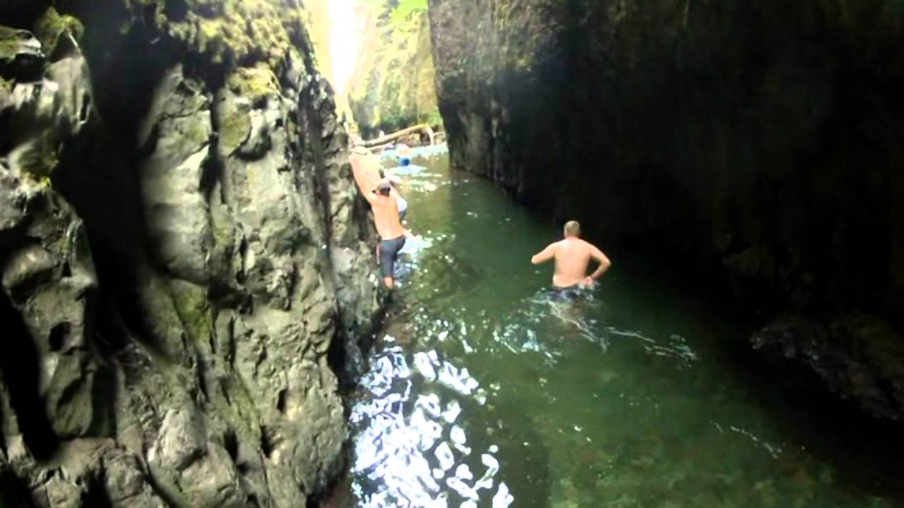 Oneonta Gorge Waterfall near Portland Oregon