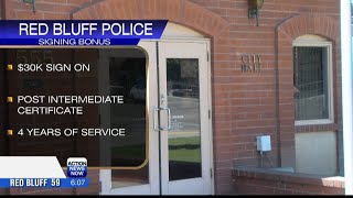 Red Bluff Police Department offers $30,000 sign on bonus