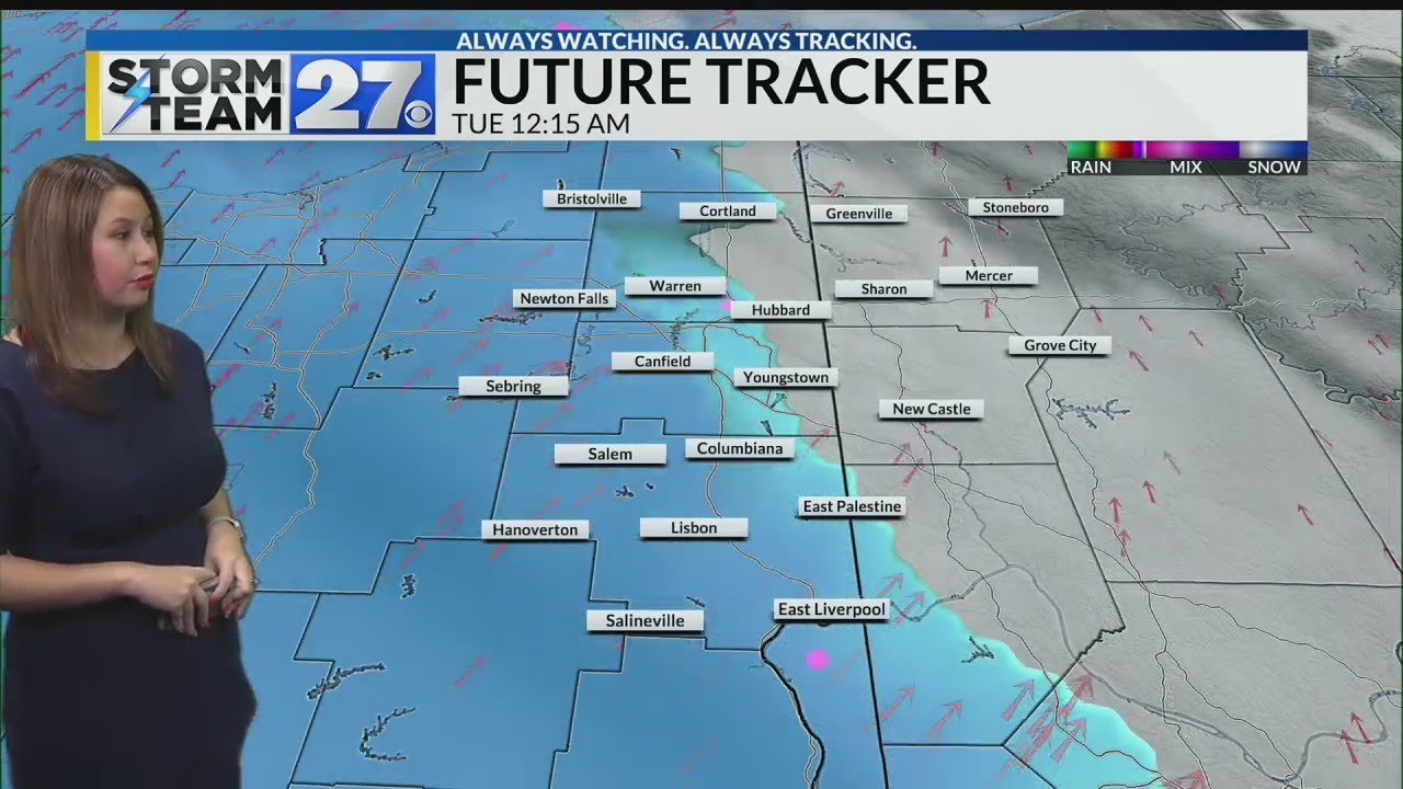 Few snow showers during the day, more expected later tonight - YouTube
