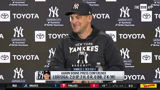 Aaron Boone discusses Gerrit Cole, Aaron Judge and more after 5-4 win