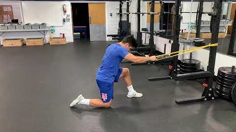Half Kneeling Band Rotational Row