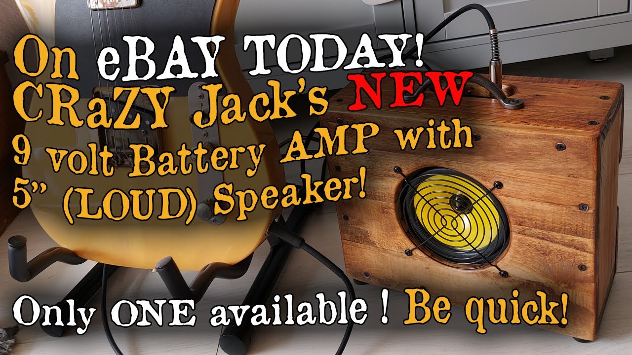 Crazy Jack 's NEW 1 Watt Guitar/Cigar Box Guitar Amplifier ~ 9