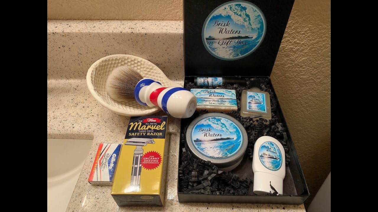 Van Yulay Brisk Waters Shave, with YaQi Brush, Fine Marvel Razor