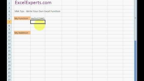 ExcelExperts.com - VBA Tips - Write Your Own Excel Function