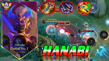 TOP GLOBAL HANABI 100% BROKEN META DESTROYER BUILD AND EMBLEM!! DAMAGE HACK BUILD 2025!