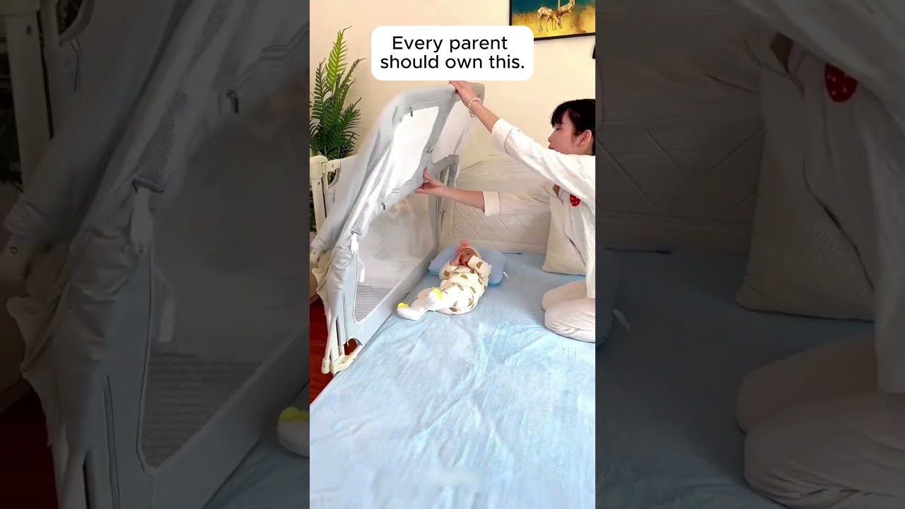 Baby Comfy Safety Lightweight Bed Side Crib ( # 2346  ) ✅ Product Link in Bio