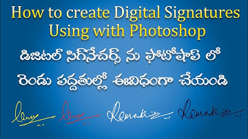 How to Create Digital Signature using with Photoshop in Telugu