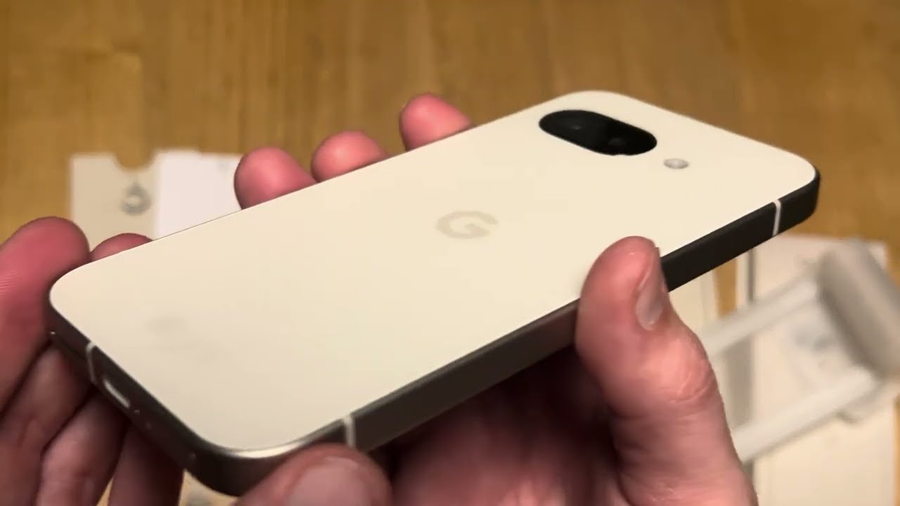 Google Pixel 9a Porcelain Android Smartphone Unboxing Video