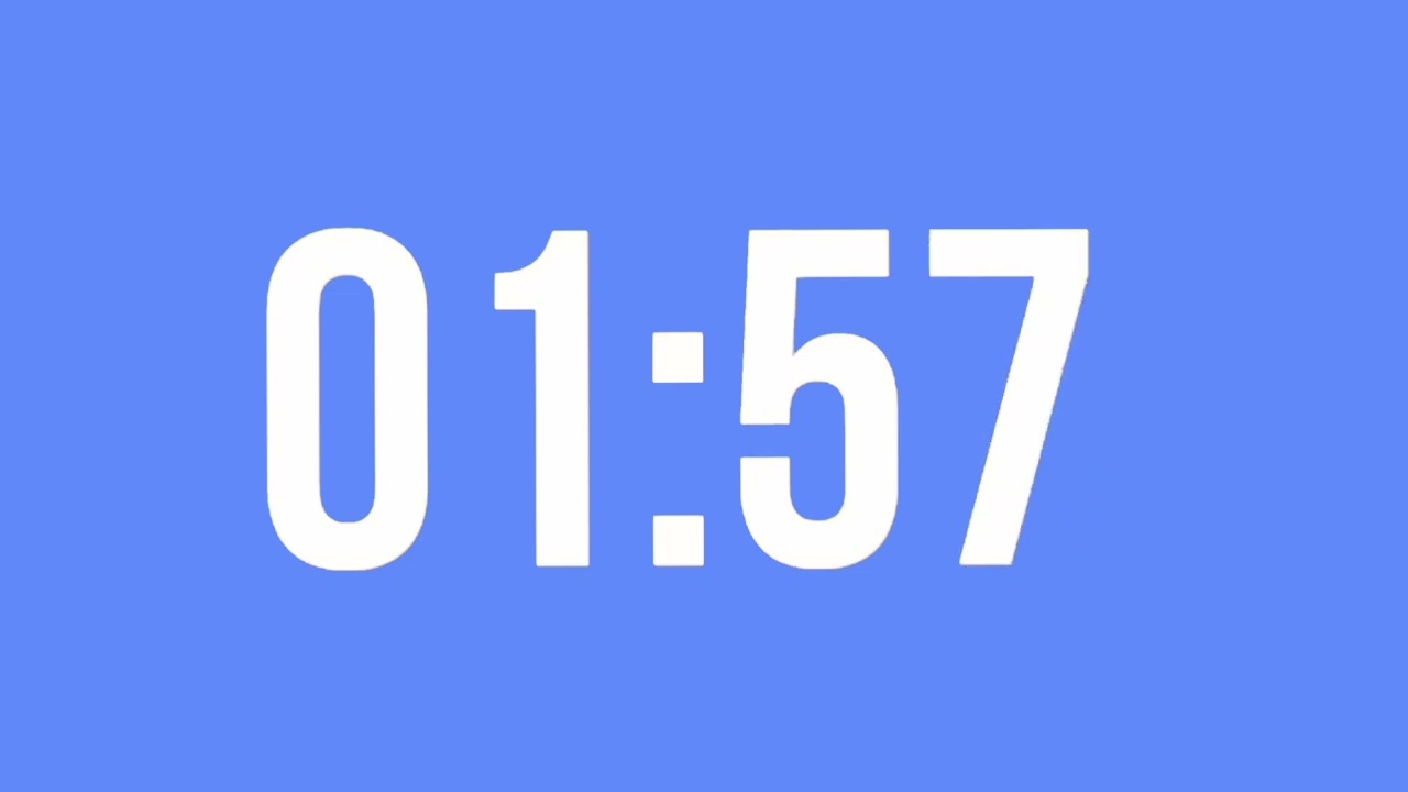 5 minute countdown timer| Silent timer with bell sound | Light blue background