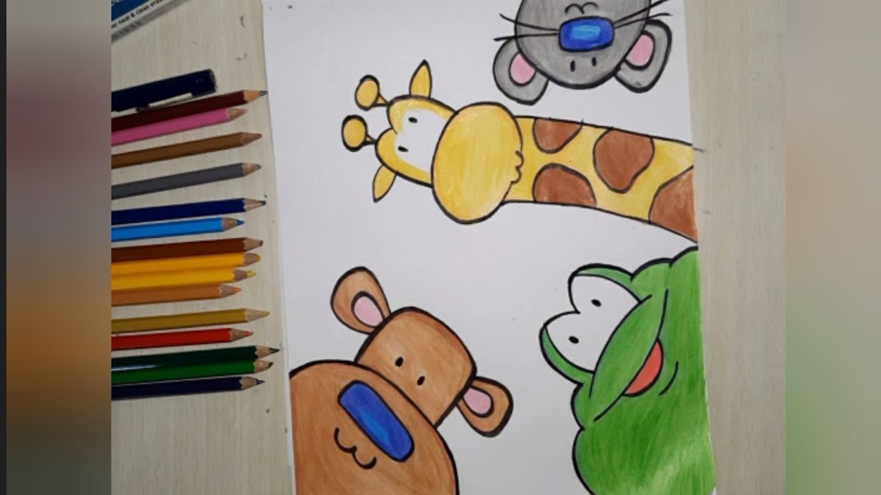 how to draw cute Animals !!! (easy) YouTube