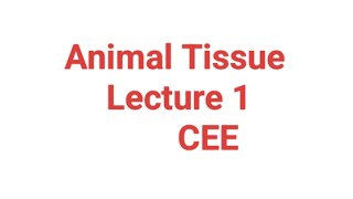 Animal Tissue Lecture 1 By Dr Milan Gaire sir