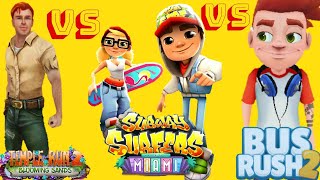 Temple Run 2 Vs Subway Surfers Vs Bus Rush 2 | Android Gameplay Game HD ( moment) screenshot 2