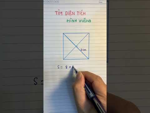 Video Cách tính diện tích hình vuông khi biết độ dài đường chéo. #vutienthanh #toantuduyedison #math - youtube