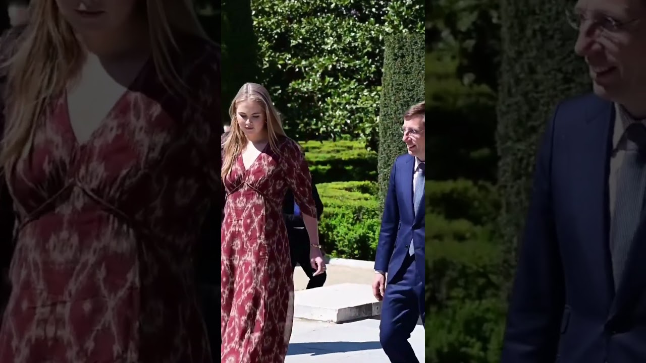 Princess Amalia unveils a plaque, Madrid, Spain