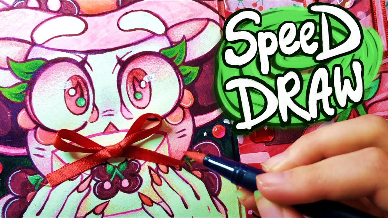 SPEEDRAW! // (Cherry Love Letters) [ft. Cherry] // Sketchbook Page #2 🍒🌸