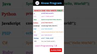 Which one you write First 🥇     | #shorts #programming #knowprogram Net Worth