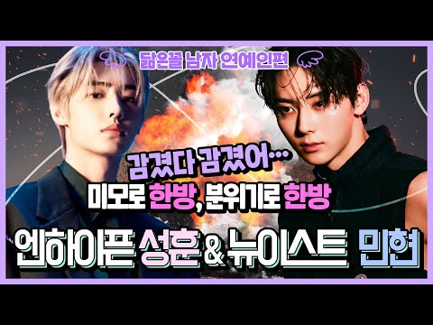 엔하이픈 성훈 & 뉴이스트 민현 | 비슷한 분위기, 얼굴형이 제일 큰 이유?! 사막여우상 닮은꼴 분석🦊