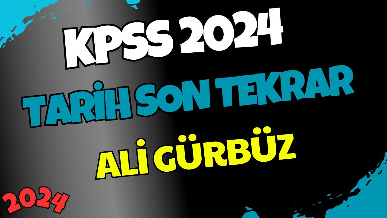 KPSS 2024 - Tarih Son Tekrar | Ali Gürbüz #kpss #kpsslisans #kpssönlisans