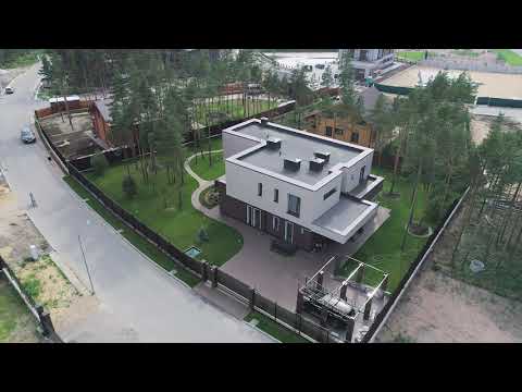 Современный дом с плоской кровлей в стиле минимализм по проекту М280