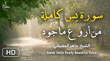 سورة يس مكتوبة بصوت ماهر المعيقلي وكأنك تسمعها لأول مرة || أرح سمعك وقلبك