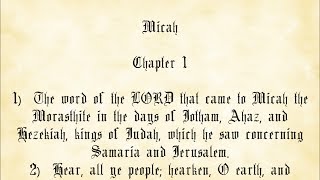 Micah Chapter 1 - King James Authorized Version with text